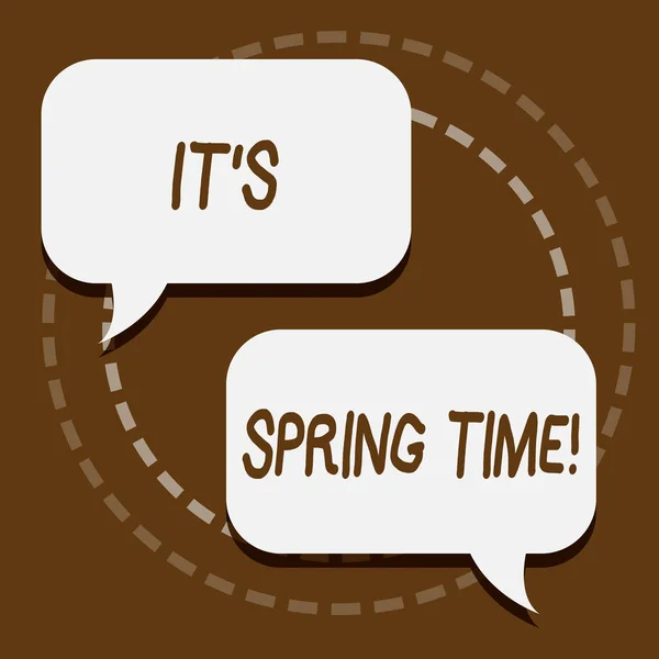 Textschild, das den Frühling anzeigt. konzeptioneller Fotomonat mit schönem Wetter sonnige Blumen. — Stockfoto