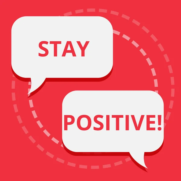 Концептуальный почерк показывает "Оставайся позитивным". Будьте оптимистичны мотивированы хорошее отношение Вдохновленный надеждой . — стоковое фото