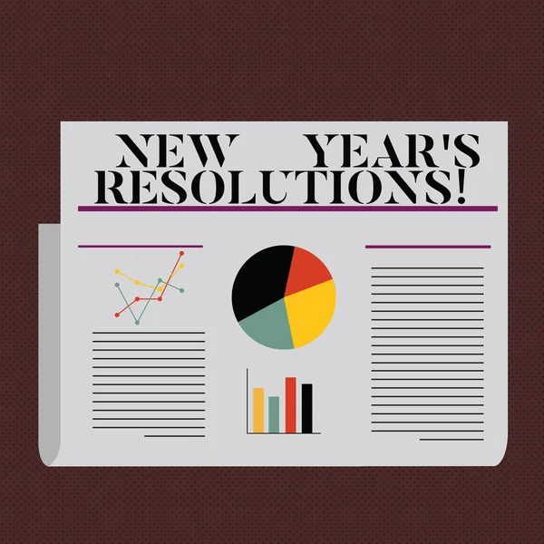 Word writing text New Year S Resolutions. Business concept for Goals Objectives Targets Decisions for next 365 days.