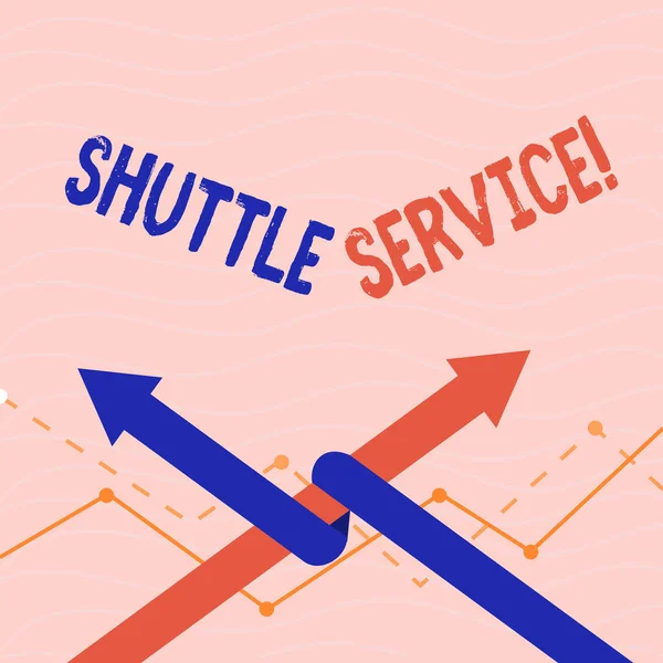 Tekst teken weergegeven: Shuttle Service. Conceptuele foto transport bieden appartement reizen toerisme voertuig. — Stockfoto