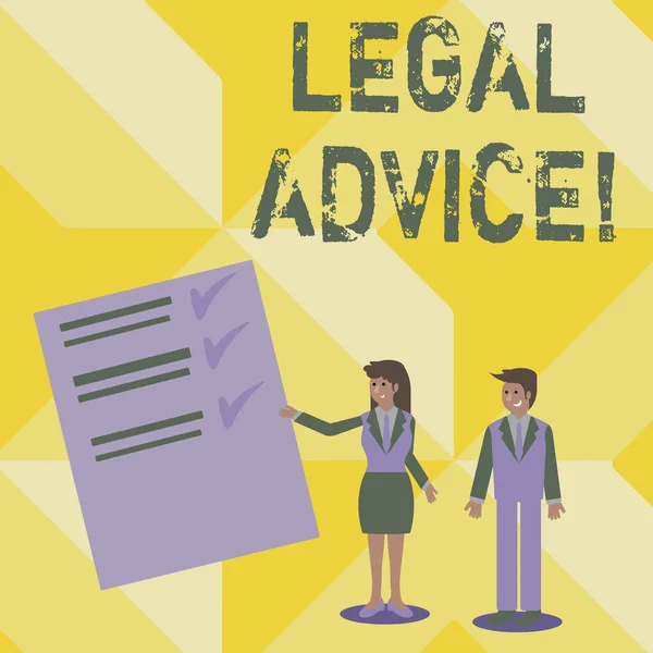 Escribir texto a mano Asesoramiento Legal. Concepto significado Recomendaciones dadas por un abogado o un experto en derecho . —  Fotos de Stock