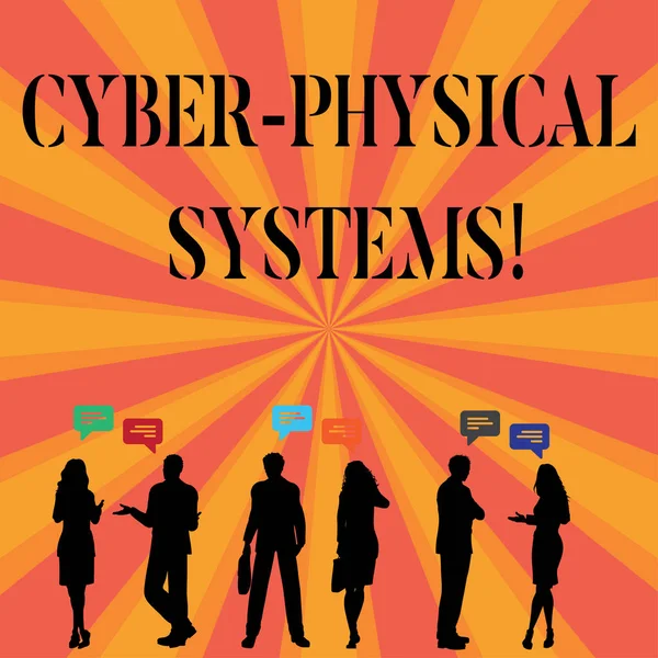 Signe texte montrant Cyber Physical Systems. Photo conceptuelle Mécanisme contrôlé par des algorithmes informatiques . — Photo
