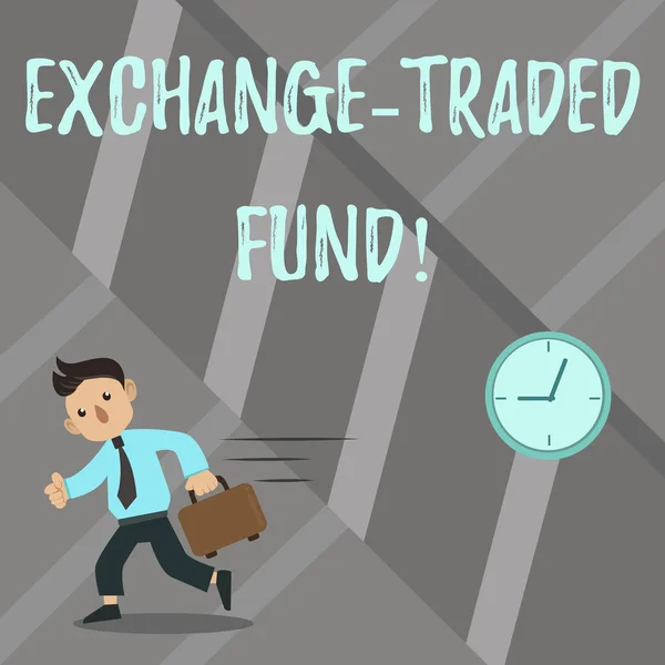 Текст текста Exchange Traded Fund. Бизнес-концепция для надежной безопасности, которая отслеживает фондовый индекс . — стоковое фото