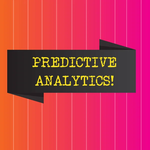 Escritura manual conceptual que muestra el análisis predictivo. Muestra de fotos de negocios Método para pronosticar Perforanalysisce Statistical Analysis . —  Fotos de Stock