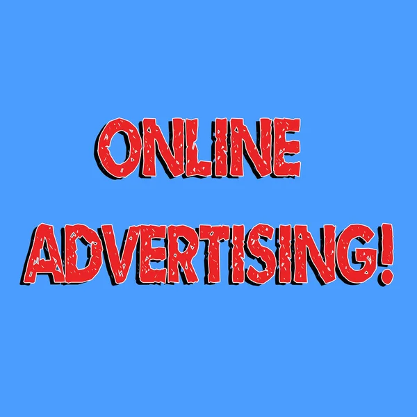 Text sign showing Online Advertising. Conceptual photo website campaigns Ads electronic marketing SEO Reaching.