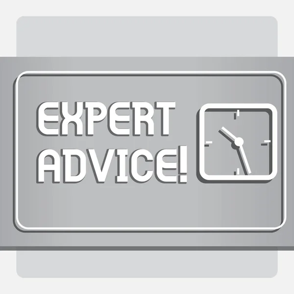 Scrivere a mano concettuale mostrando Expert Advice. Business photo text Raccomandazione Professionale Suggerimento Aiuto Assistenza . — Foto Stock
