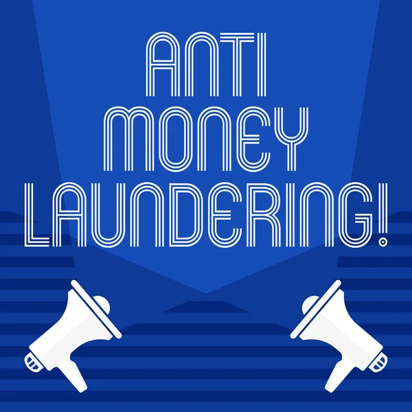 Text sign showing Anti Money Laundering. Conceptual photo entering projects to get away dirty money and clean it.