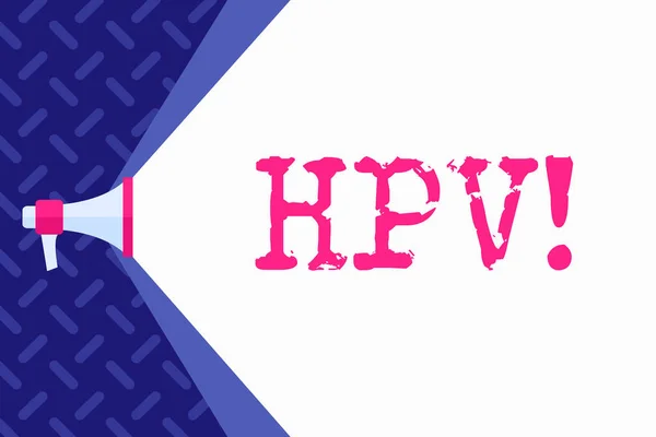 Texto de escritura de palabras Hpv. Concepto de negocio para la infección por el virus del papiloma de Huanalysis Enfermedad de transmisión sexual . — Foto de Stock