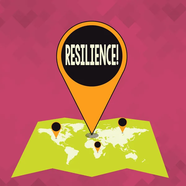 Parola scrittura testo Resilienza. Concetto di business per la capacità di recuperare rapidamente dalle difficoltà Persistenza . — Foto Stock