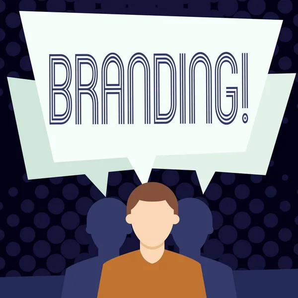 Tekst teken weergegeven: Branding. Conceptuele foto maken van een unieke identiteit voor opstarten agentschappen. — Stockfoto