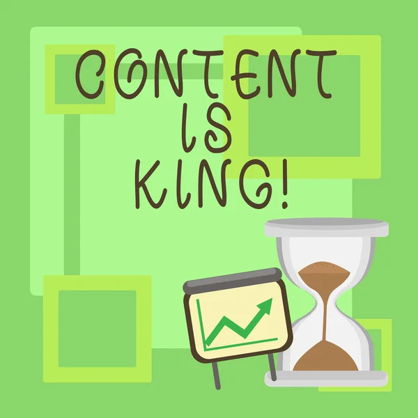 Handskrift text innehåll är kung. Begreppet mening artiklar eller inlägg kan garantera dig framgång reklam. — Stockfoto
