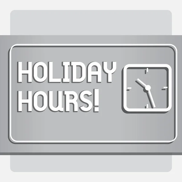 Fogalmi kézi írás, Holiday óra mutatja. Üzleti fénykép szöveg ünnepe szezonális éjfél értékesítési Extratime megnyitó. — Stock Fotó