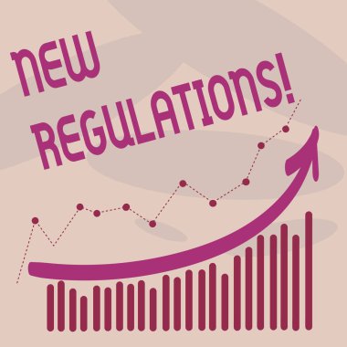 Metin işaret gösteren yeni düzenlemeler. Kavramsal fotoğraf değiştir, yasa kuralları kurumsal standartları özellikleri.