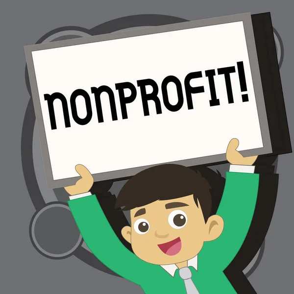 Nonprofit を示すメモを書きます。ビジネス写真、エグゼキュータへの収入を生成しない活動を紹介. — ストック写真