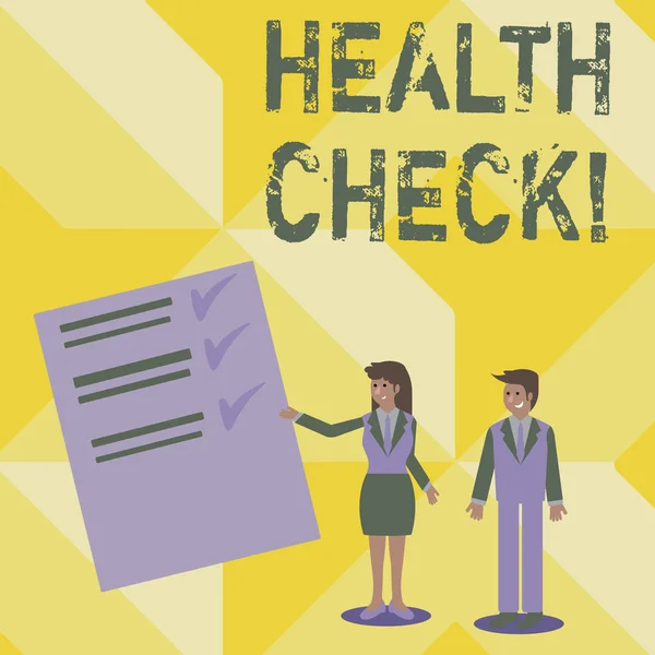Scrivere testi a mano Health Check. Concetto significato Esami medici Test di diagnosi per prevenire le malattie . — Foto Stock