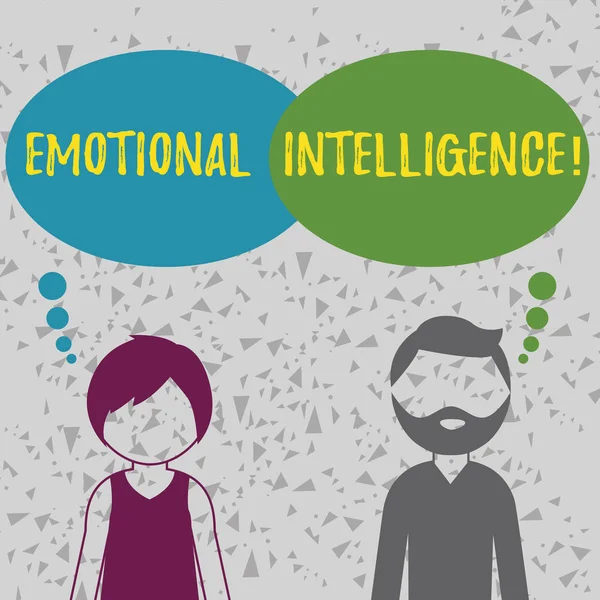 Написание текста Эмоциональный интеллект. Бизнес-концепция для способности контролировать и осознавать демонстрационные эмоции . — стоковое фото