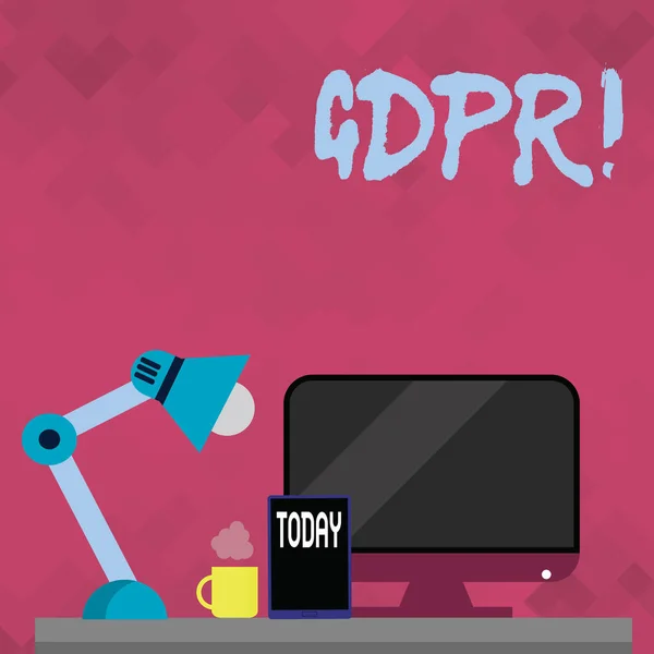 Word scrittura testo Gdpr. Business concept per il regolamento generale sulla protezione dei dati Sicurezza delle informazioni . — Foto Stock