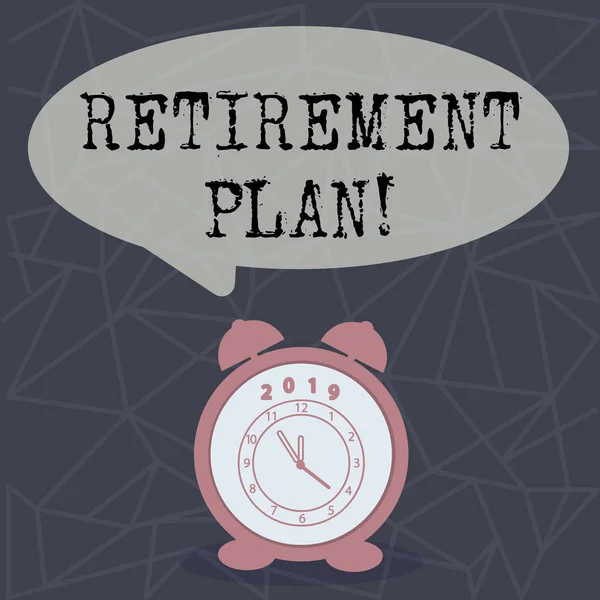 Текст, що показує план пенсії. Концептуальна фотографія Ощадні інвестиції які забезпечують доходи для пенсіонерів . — стокове фото