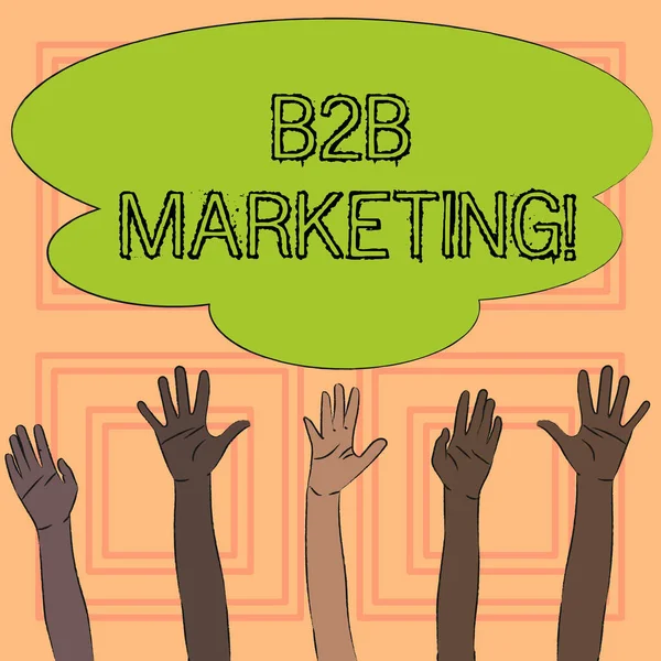 Signo de texto que muestra marketing B2B. Foto conceptual Negocios a Negocios Transacciones Comerciales Comercio . —  Fotos de Stock
