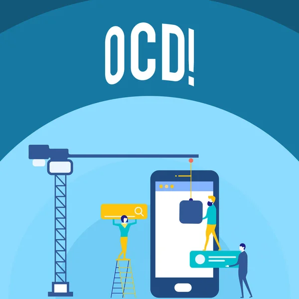 Почерк написания текста Ocd. Концепция, означающая обсессивно-компульсивное расстройство . — стоковое фото