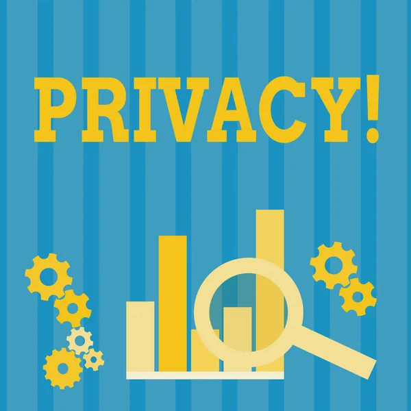 Handgeschreven tekst Privacy. Concept, wat betekent dat recht op demonstratingal zaken en informatie als een geheim houden. — Stockfoto