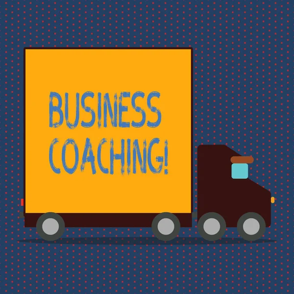 Texto de escritura de palabras Business Coaching. Concepto de negocio para consultoría experto su campo Mejora de la experiencia . —  Fotos de Stock