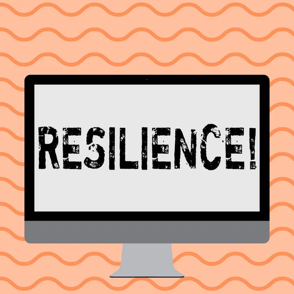 Escribiendo nota mostrando Resiliencia. Foto de negocios mostrando Capacidad para recuperarse rápidamente de las dificultades Persistencia . — Foto de Stock