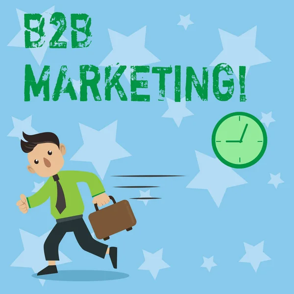 概念写作显示 b2b 营销。展示商业对商业商业交易商业的商业照片. — 图库照片