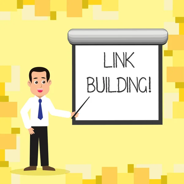 Word writing text Link Building. Business concept for Process of acquiring hyperlinks from other websites Connection. — Stock Photo, Image