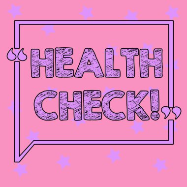 Kavramsal el sağlık kontrolü gösterilen yazma. İş fotoğraf metin tıbbi muayene tanı testleri hastalıkları önlemek için.