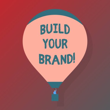 El yazısı metin Build Your marka. Kendi logo sloganı Model reklam E pazarlama oluşturmak anlam kavramı.