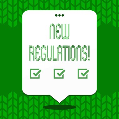 Yeni düzenlemeler gösterilen not yazma. Değişiklik, yasa kuralları kurumsal standartları özellikleri vitrine iş fotoğraf.