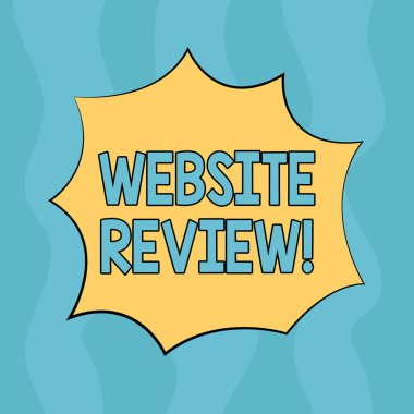 Kavramsal Web sitesi inceleme gösterilen yazma el. İş fotoğraf metin ana değerlendirme müşteri görüş memnuniyeti sıralamasında patlama patlama çığlık konuşma balonu için promosyon reklamları.