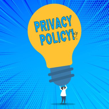 Word metin yazma gizlilik politikası. Belge bilgi güvenlik gizli veri koruması için iş kavramı.