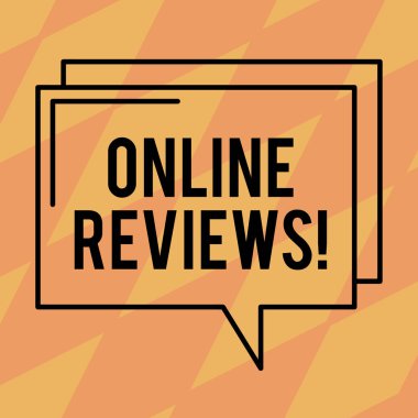 Metin işaret gösteren Online değerlendirmeleri. Kavramsal fotoğraf Internet değerlendirme müşteri değerlendirme görüşler memnuniyeti dikdörtgen anahat saydam çizgi konuşma balonu fotoğraf boş yer.