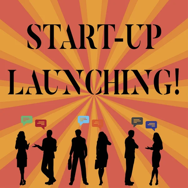 Tekst teken weergegeven: Start Up lancering. Conceptuele foto starten begin strategieën van een bedrijf onlangs naar voren gekomen. — Stockfoto