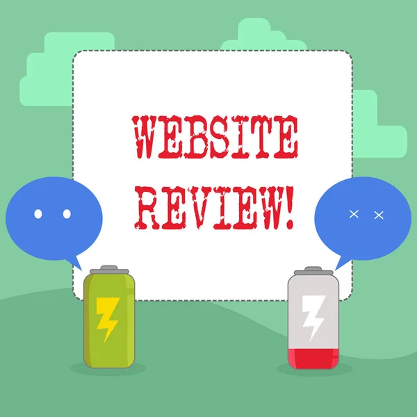 Handgeschreven tekst Website Review schrijven. Begrip betekenis Homepage evaluatie klant advies tevredenheid Ranking. — Stockfoto