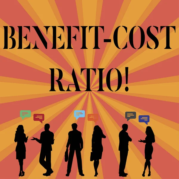 Text sign showing Benefit Cost Ratio. Conceptual photo Relationship between the costs and benefits of project.