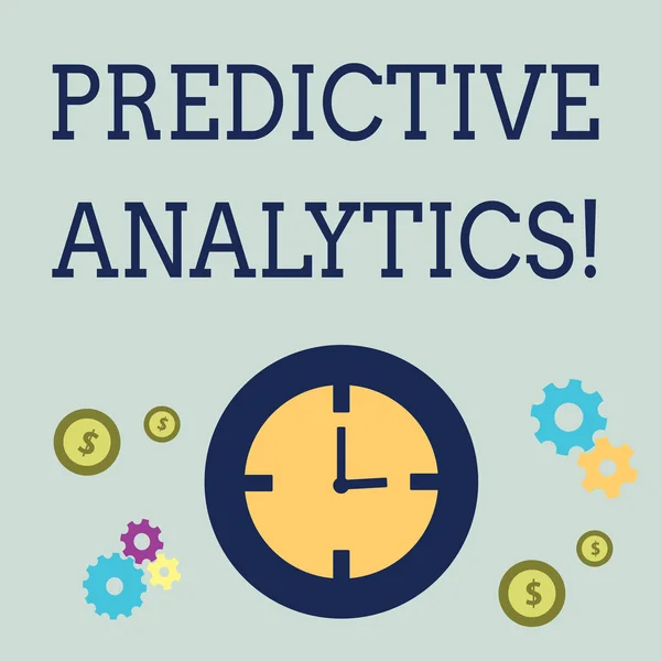 Texto manuscrito Análisis predictivo. Concepto significado Método para pronosticar Análisis estadístico de Perforanalysisce . —  Fotos de Stock