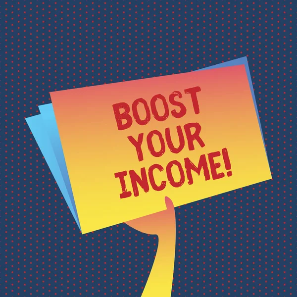 Konzeptionelle Handschrift, die das Einkommen steigert. Business-Foto präsentiert verbessern Sie Ihre Bezahlung Freelancing Teilzeitjob verbessern. — Stockfoto