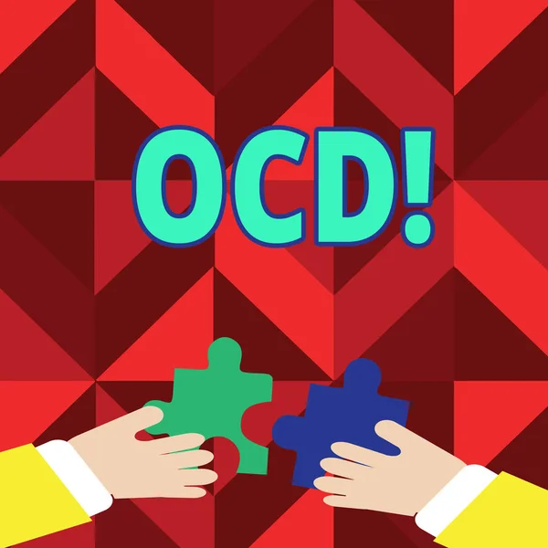 Текстовий знак, що показує Ocd. Концептуальна фотографія Спостережливий об'єктивний розлад Психологічні захворювання Медичний стан . — стокове фото