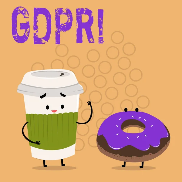 Znak textu zobrazující Gdpr. konceptuální fotografie bezpečnostní informace nařízení ochrany dat. — Stock fotografie
