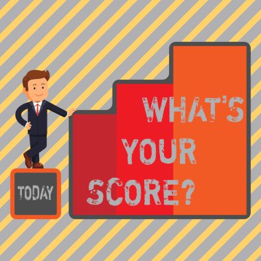Ne S Your Scorequestion gösterilen not yazma. Söyle kişisel bireysel değerlendirme ortalama sonuçlar vitrine iş fotoğraf.