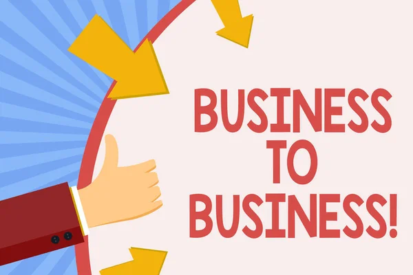 Het schrijven van opmerking weergegeven: Business To Business. Zakelijke foto presentatie werken grond businessanalysis drukke werken hard stop afspelen. — Stockfoto