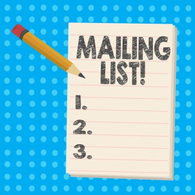 El yazısı metin e-posta listesi. Adlarını ve adreslerini göstermek anlam kavramı bir şey göndermek için gidiyorsun.