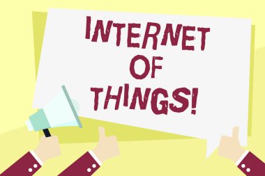 Word metin Internet şeyler yazma. İş kavramı yenilik Küreselleşme dijital elektronik bağlantı için.