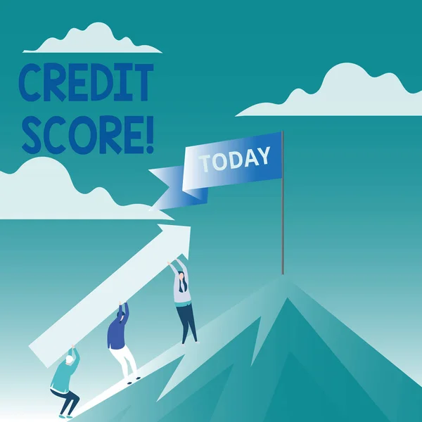 Scrittura concettuale a mano che mostra Credit Score. Testo della foto aziendale Capacità di rimborsare un prestito Validità creditizia di un individuo . — Foto Stock
