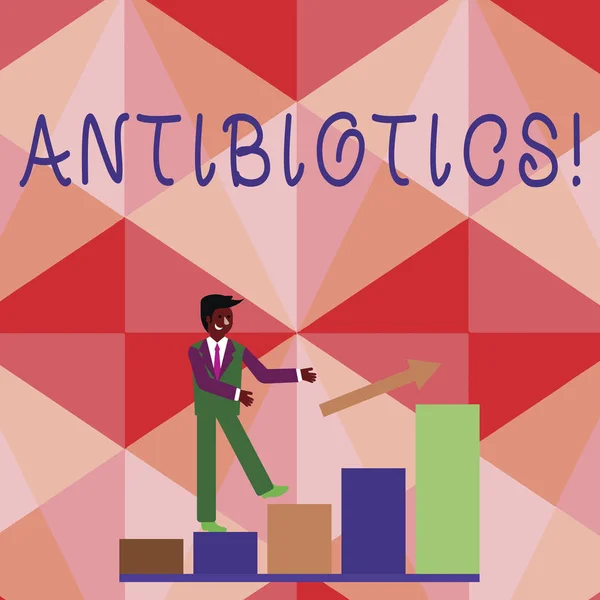 Scrittura concettuale a mano che mostra antibiotici. Business photo showcase Farmaco usato nel trattamento e nella prevenzione delle infezioni batteriche . — Foto Stock