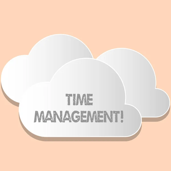 時間管理のテキストの書き込みを単語します。仕事効率会議の締め切りの予定スケジュールのビジネス コンセプト. — ストック写真