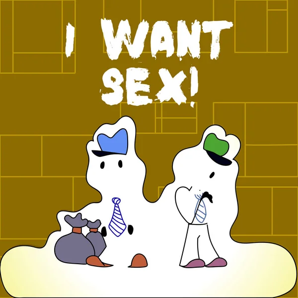 A kézírás szöveg én akar szex. Koncepció, ami azt jelenti, hogy vágy, szexuális izgalom. — Stock Fotó
